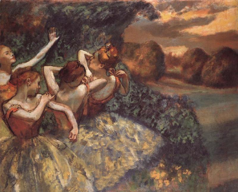 Edgar Degas Four dansoser Germany oil painting art